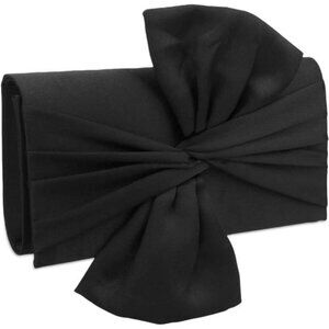 Bow Clutch for Women Black